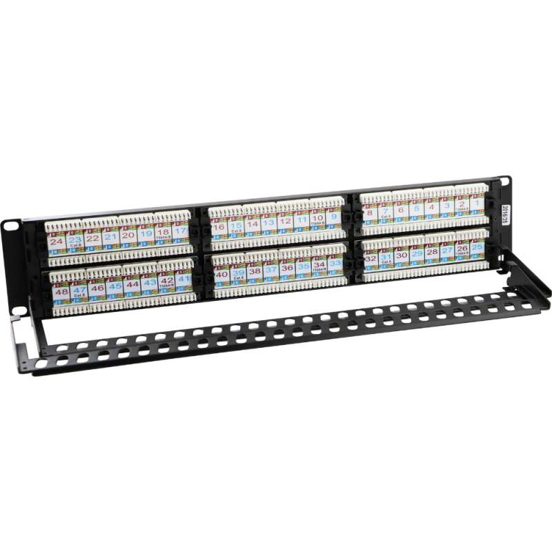 Excel Cat6 48 Port Unscreened Patch Panel 2U LSA Punch Down Cable